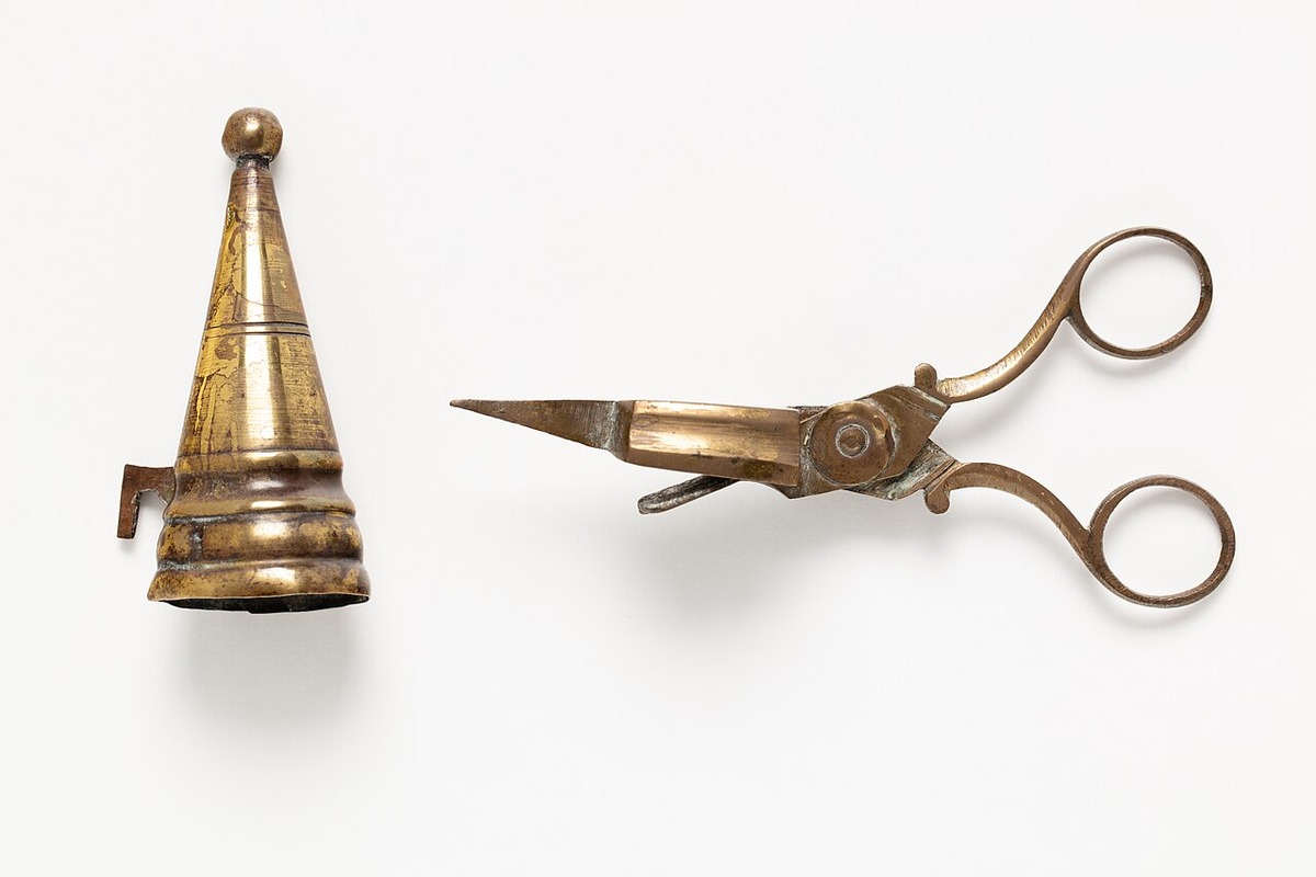 Solid Brass Wick Trimmer and Snuffer Set
